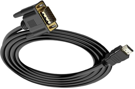 Cable convertidor HD VGA, cable HD VGA para monitor, dispositivos electrónicos de transmisión estable para monitores PC TV ordenadores portátiles proyectores