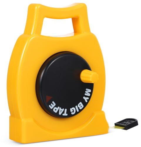 SHINEOFI Mètre Ruban Rétractable En Plastique Pour Enfants Jouet Éducatif Pour L'Apprentissage Et Le Jeu Des Enfants Échelle En Pouces Et En Centimètres Jaune