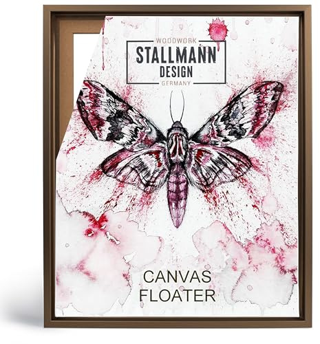 Stallmann Design Schattenfugenrahmen 80 x 120 cm | Farbe: Bronze | Leer-Rahmen für Leinwände auf Keilrahmen | mit Montagezubehör | ohne Glas und Rückwand