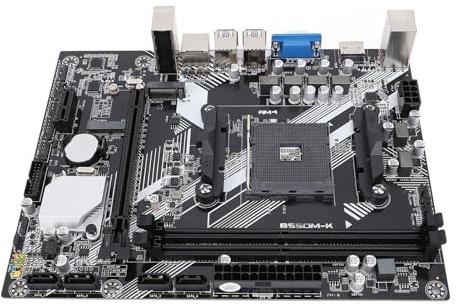 PUSOKEI B550M K Motherboard, AM4 Socket DDR4 M ATX Gaming Motorard avec NVME M 2, PCIE3.0, Serialata3.0, USB3.0, HD/VGA, pour Ryzen 1000 5000 Série CPUs