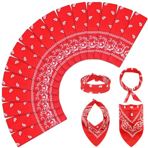 Morcheiong 8/16 Stück Bandanas Paisley Muster Headwear Haar Schal Multifunktionstuch Bandana Damen Halstuch Herren