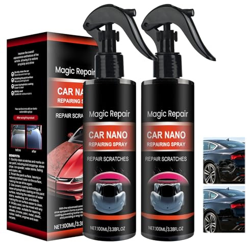 Nurafix Auto Spray Kratzer Entfernen, Scratch Remover Auto, Quick Effect Coating Agent, Kratzer Entferner Auto, Auto Kratzer Entferner, Auto-Beschichtungs- Sprays für Remove All Scratches (2PCS)