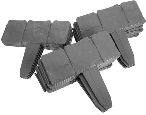 TIKODIDA Bordures de Pelouse en Plastique Imitation Pierre 20 Pièces Résistantes aux Intempéries pour Jardin Extérieur et Aménagement Paysager