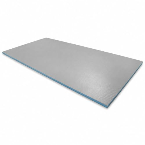 Tile Backer Insulation Board 1200 x 600 x 6mm, Waterproof XPS Construction Board, Thermal & Sound Insulation Panel, Moisture Resistant, Fire Retardant, Cement Coated Backer Board
