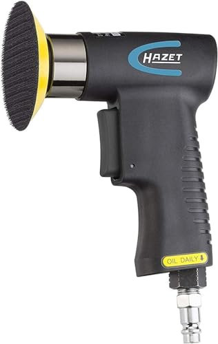 HAZET Mini Exzenter-Schleifer-Satz 9033N-5 I 36-teilig inkl. 2 Schleifteller 50 mm und 76,2 mm mit je 10 Schleifpads und einem Einstellschlüssel I handliches Gerät zum schleifen