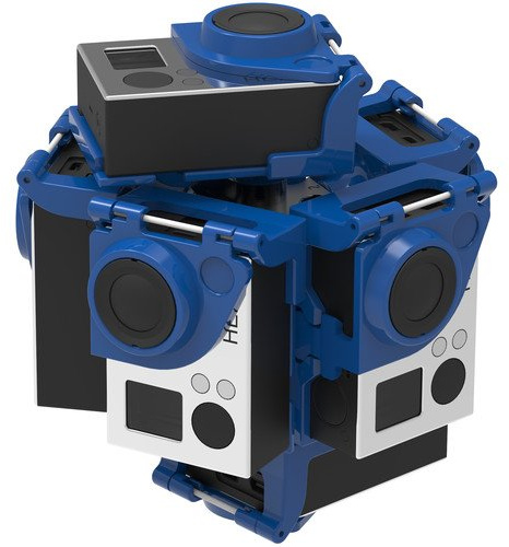 360RIZE 3 360 video rig for GO-PRO action cameras