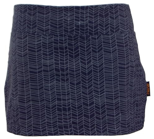 GURU SHOP Minirock aus Bio-Baumwolle, Hüftschmeichler, Organic Yoga | Elastischer Minirock, ideal für Lagenlook, Yoga, Strand, figurbetonend, weiches Material, Damenmode, stretch Passform.