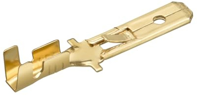 Heschen 100 Stück 4,8 mm Crimpverbinder, männlich, Schnellspleiß, Crimpverbinder, unisoliert