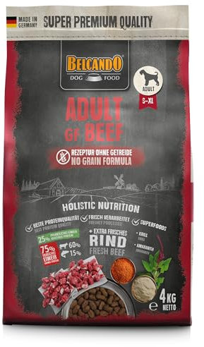 Belcando Adult GF Beef [4 kg] Grain Free Dog Food | Dry Food without Grain with Beef | Complete Food for Adult Dogs from 1 Year
