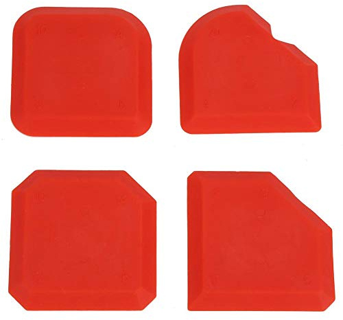 Caulking Tool Kit for Silicone Sealing, 5-Piece Scraper & Spatula Set for Grout, Bathtub, Sink & DIY Home Improvement, Professional Finish