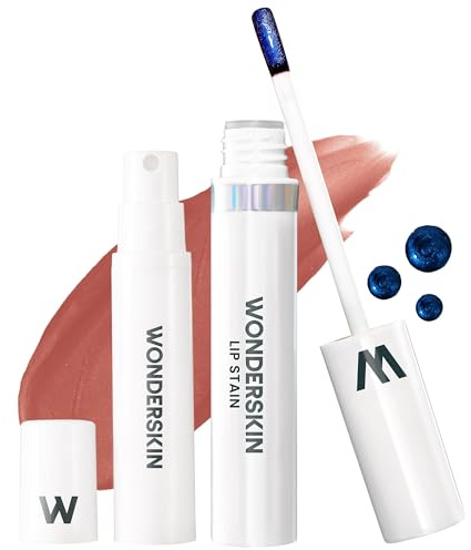 Kit de teinture à lèvres Wonderskin – Longue tenue, waterproof, peelable | Système de teinte nude sans transfert, avec tout le nécessaire pour une application facile et une couleur longue durée