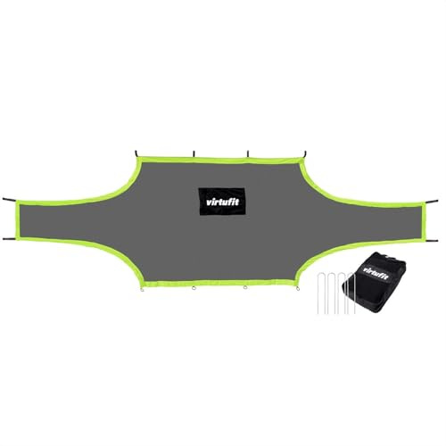 VirtuFit Torwandschießen – Fussballtore - 732 x 244 cm – Fußballtraining Zielwand mit 4 Öffnungen - Torwand Netz für Tore – Inklusive Tragetaschetufit- torwandschießen