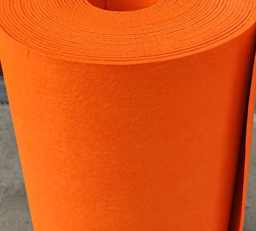 Yimihua 3mm Dicker Filz Stoff, Filzstoff Bastelfilz Farbig Filz Blätter Vliesstoff 100 x 100 cm Kinder DIY Zubehör zum Handwerk Nähen Projekte,Orange(Size:1m*3m)
