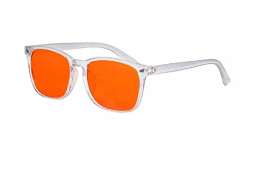 SHINU 99,9% Herrenbrille Blaulichtblockierende Brille mit Orange Getönten Filtergläsern für Nacht-Anti-Blaulicht-Brille Computerbrille-SH068074（SH068C4