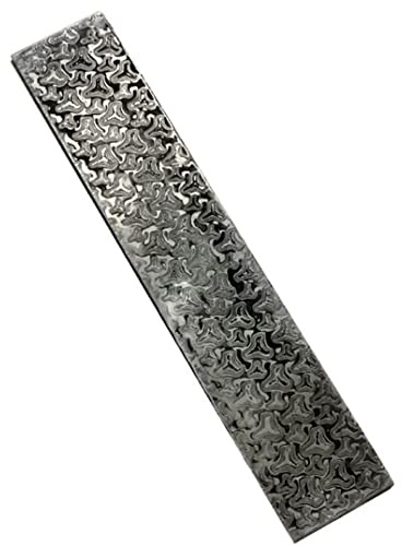 Aibote VG10 Handgefertigtes Panzermuster Damaszener Edelstahl Bar Blank Klinge Messerknüppel für Messerherstellung Feststehende Klinge Outdoor-Messer (220x30x3mm)