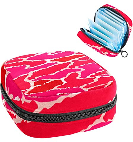Aufbewahrungstasche für Damenbinden, Menstruationstassen-Tasche, Perioden-Tasche, Organizer für weibliche Pads, Tampons, Camo Pink Military