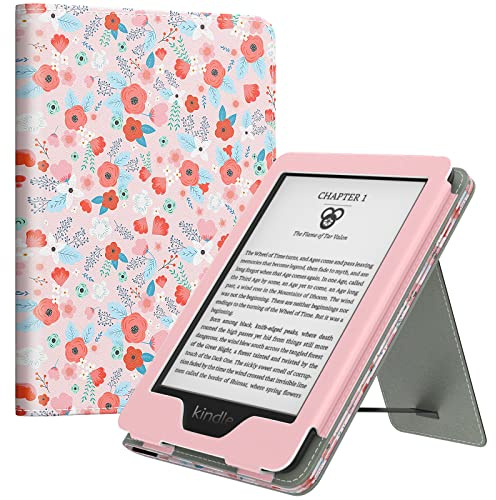 MoKo Hülle für Kindle 6 (11. Generation, 2024/2022), Frühlingsrosa