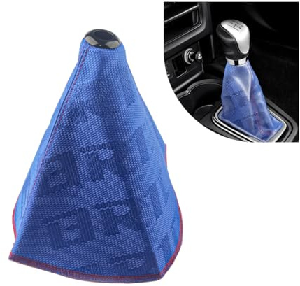 Adunsiaoto Funda Pomo Cambio De Marchas Manual, Cubre Pomo Palanca Cambios Para Coche Universal, Universal Funda Protección La Palanca Cambios Del Coche para Hombre Mujer Hyper Tela(Azul)
