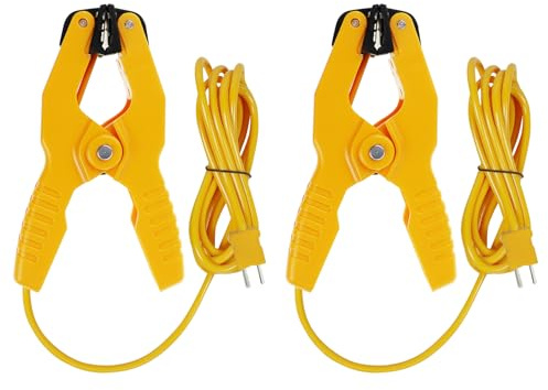 2 PCS Temperature Clamp HVAC K-Type Thermocouple Thermometer Lead Probe Pipe Clamp Multimeter Sensor Jaw Clip Plumbing Clamp