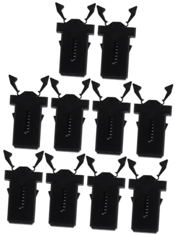 OFFSCH Cardino a Pressione per Bidone Rifiuti, 10 Pezzi, Plastica | Apertura Facile, Ricambio Leggero, Nero, per Appartamenti Studenti e Hotel