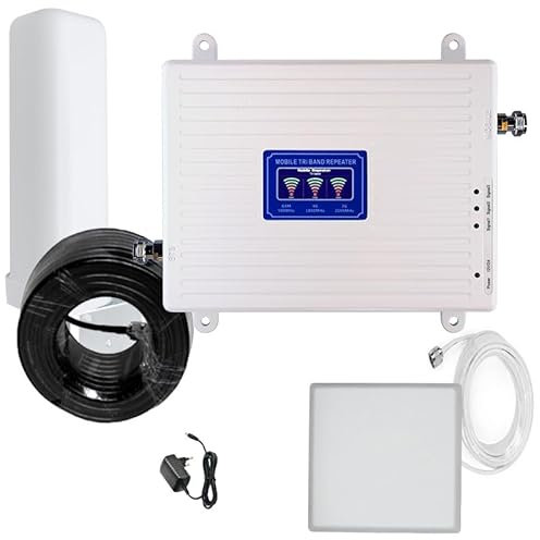 Amplificador de Señal Móvil, Repetidor de Cobertura 2G/3G/4G, Bandas 900/1800/2100MHz (B)