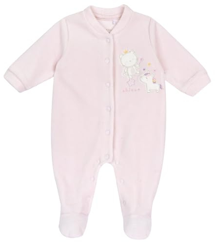 Chicco, Tutina Neonata in Calda e Morbida Ciniglia, con Comoda Apertura Frontale, Ideale per l'inverno, Abbigliamento Bambina 0-24 Mesi, Designed in Italy