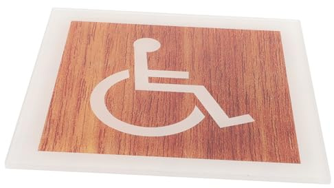 MUSISALY Cartello per Bagno Disabili in Acrilico Aspetto Venatura Legno, Robusto e Facile da Riconoscere, per Uso Interno in Bagni Accessibili a Persone Disabilità