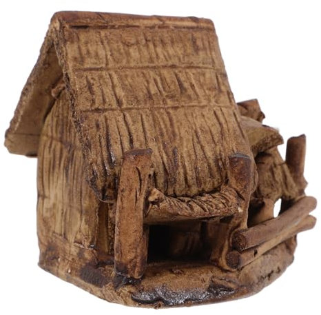 ROMISBABA Keramisches Fischhaus Ornament Für Aquarien Handgefertigtes Dekoratives Versteck Für Fische Und Garnelen Für Miniaturgärten Und Aquarien-Dekoration