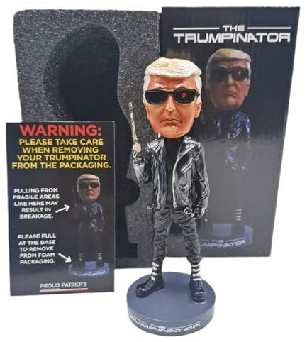 GETBSTOOP Donald Trump Wackelkopf-Desktop-Ornament, Trump-Geschenke, Donald Trump-Merchandise, Wackelkopf-Statue, Trumpinator, stolze Patrioten, MAGA-Anhänger, Charakter, Autodekoration for