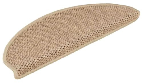 vidaXL Stufenmatten Selbstklebend Sisal-Optik 30Stk. 65x21x4cm Sand, Treppenmatten, Treppenteppich, Stufenteppich, Treppenschoner, Treppenschutz