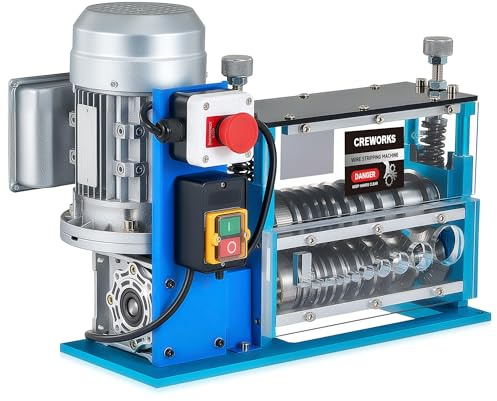 CREWORKS Elektrische Kabelabisoliermaschine 550W Kabelschälmaschine Abisoliermaschine Kabel Abisolierwerkzeug 11 Löcher 10 Klingen 1,5-40 mm Wire Stripping Peeling Machine
