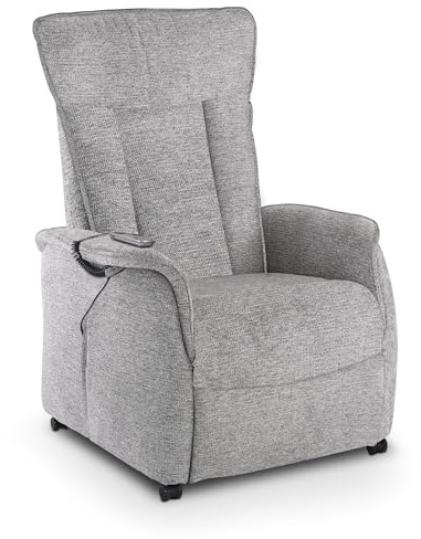 Raburg Marie Fernsehsessel, Webstoff, Aufstehhilfe, 2 Motoren, Grau