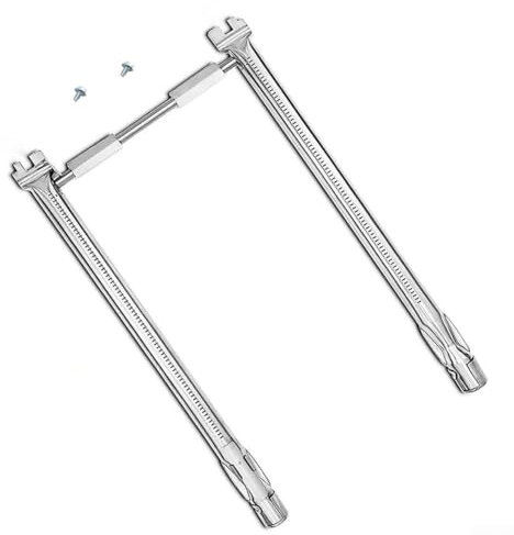 HpLive Brûleur de barbecue Weber Spirit I & II 200 en acier inoxydable 304 - Pièce de rechange pour barbecue à gaz propane avec contrôle frontal - Répartition uniforme de la chaleur