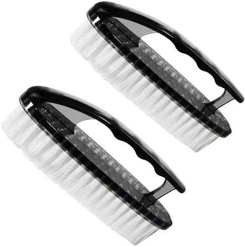 Axinost 2 Stück Scheuerbürste,Tiefenreinigung Wäschebürste, Putzbürste, Hand Schrubber, Scheuerbürsten,Schuhreinigungsbürste, Reinigungsbürste strapazierfähig Putzbürste für Küche,Pack of 2 (2 Black)