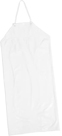 WEKADRIN Delantal De Cocina De Pvc 110x80 Cm Sin Mangas Resistente Al Agua y Productos Químicos Unisex Para Uso Industrial, Limpieza y Cocina Profesional Blanco