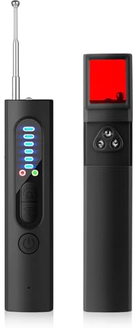 Detector de Dispositivos Ocultos | Detector de Cámara Antiespía Portátil Bug DetectorSpy Finder Detector de Rastreador GPS para Hogar, Oficina, Hotel y Viajes