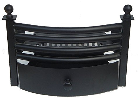 3 Piece Solid FUEL SET Front Grate Fireside Fireplace Coal Fire Ash Pan Gate by INGLENOOK (Black)