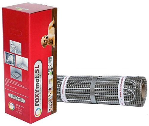 FOXYSHOP24-elektrische Fußbodenheizung PREMIUM MARKE FOXYMAT.SL (160 Watt pro m²) ohne Thermostat 6.0 m² (0.5m x 12m)