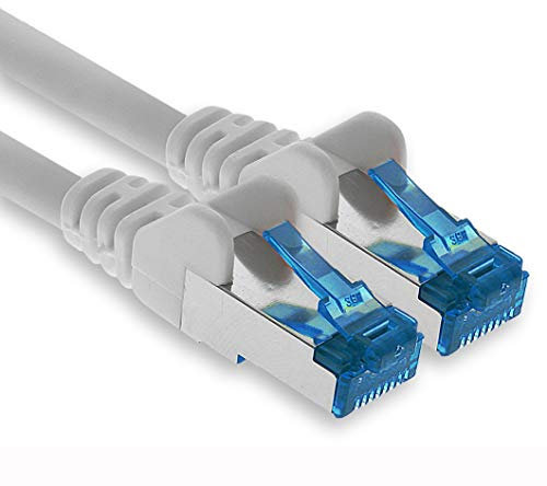1aTTack.de 15m - Cat.6 - Cavo di Rete LAN Ethernet Gigabit RJ45 Cat 6 A Cavo Patch 10000 Mbit s Sftp Pimf 500 MHz Compatibile con CAT5 CAT6 CAT7 Cat8 Bianco - 1 Pezzo