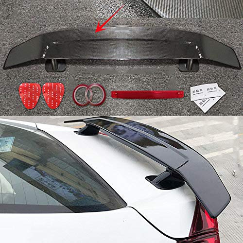 OTQEALY Heckflügel Racing Spoiler, Auto Spoiler Universal, Abs-Material, Quick Install, Verbessern Sie Die Stabilität des Autos, Sparen Sie Kraftstoffverbrauch,Carbon-Fiber