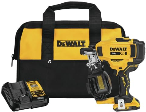 DeWALT DCN45RND1 20V 15 Degrees Lithium-Ion Cordless Coil Roofing Nailer Kit