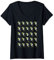 Damen Adventskalender Gin Weihnachten 24 Türchen T-Shirt mit V-Ausschnitt