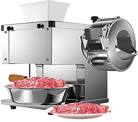 MNSSRN Affettatrice elettrica Commerciale, Taglio di Verdure di Cibo da 850W, Filetto di Pesce, Carne tagliuzzata, Acciaio Inox Piccolo affettatrice di Carne,2.5mm