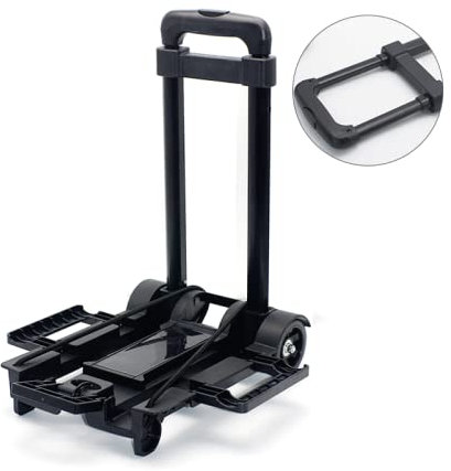 Sackkarre klappbar Aluminium Transport und Handkarre Transportkarre mit ausziehbarem Griff belastbar bis 35 kg inklusive Expanderseil mit Haken für Getränkekisten, Blumenkübel