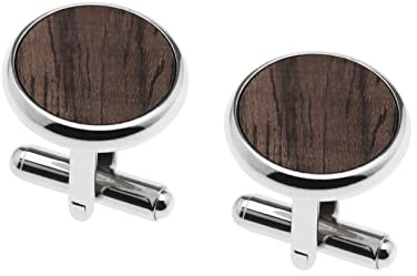 The Lord of the Tools 1 Paire De Boutons De Manchette en Bois Naturel Boutons De Manchette Classiques pour Chemise Bijoux pour Hommes Père Marié Vêtements Décoration Diamètre 17 Mm