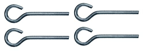 Screws City M6 x 60mm Open Hook with Metric Thread Threaded Hook Bolts Steel Hook Bolt Hanging Item (Pack of 4) E12D