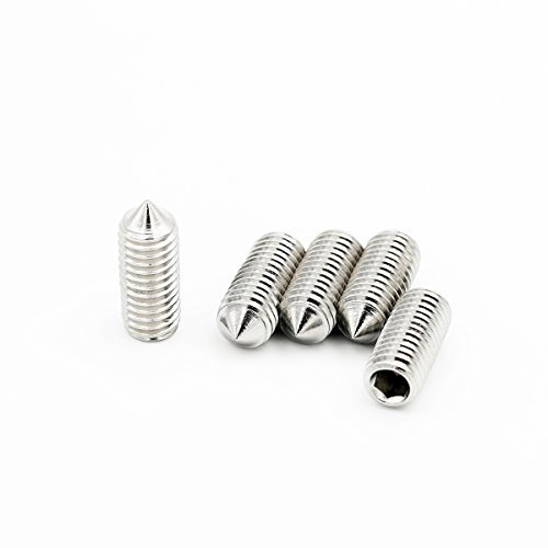 M6 Gewindestifte mit Innensechskant und Spitze, Edelstahl, 30 Stück (M6 x 35 mm)