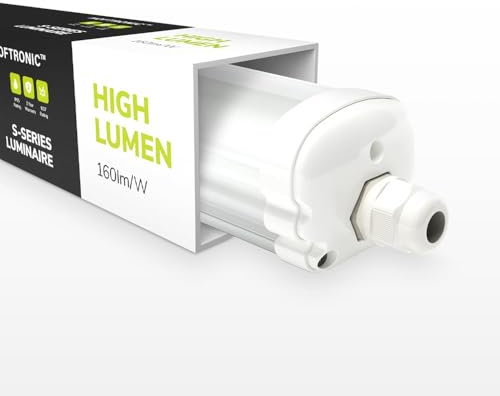 HOFTRONIC - LED Feuchtraumleuchte 150cm IP65-32W 5120 Lumen (160lm/W) - 4000K Neutralweiß - Verknüpfbar - Kellerleuchte, Nassraumleuchte - Feuchtraum Wannenleuchte