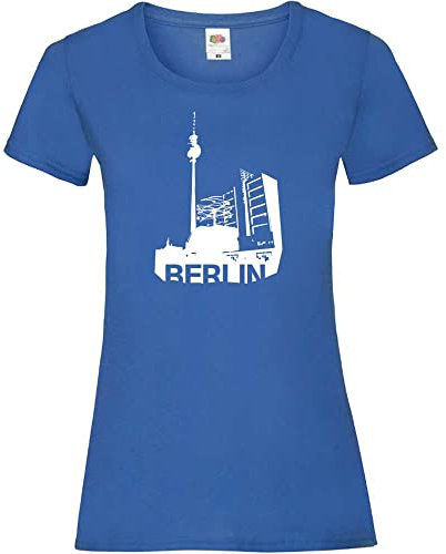 Alexanderplatz in Berlin Frauen Lady-Fit T-Shirt Royal L