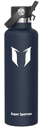 Sparrow Botella Agua Acero Inoxidable 1L FlipFlow Botella Termica Pajita